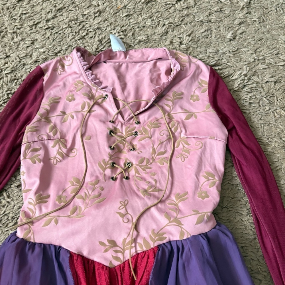Disney Hocus Pocus Sarah Sanderson Girls Costume Dress XL Halloween Pink Purple - Picture 5 of 7